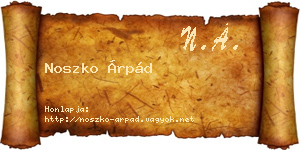 Noszko Árpád névjegykártya